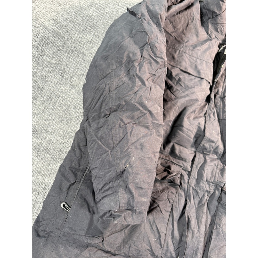 The North Face Down Hyvent Jacket Mens XL Black Hooded Parka Fur Trim Insulated - Picture 5 of 16